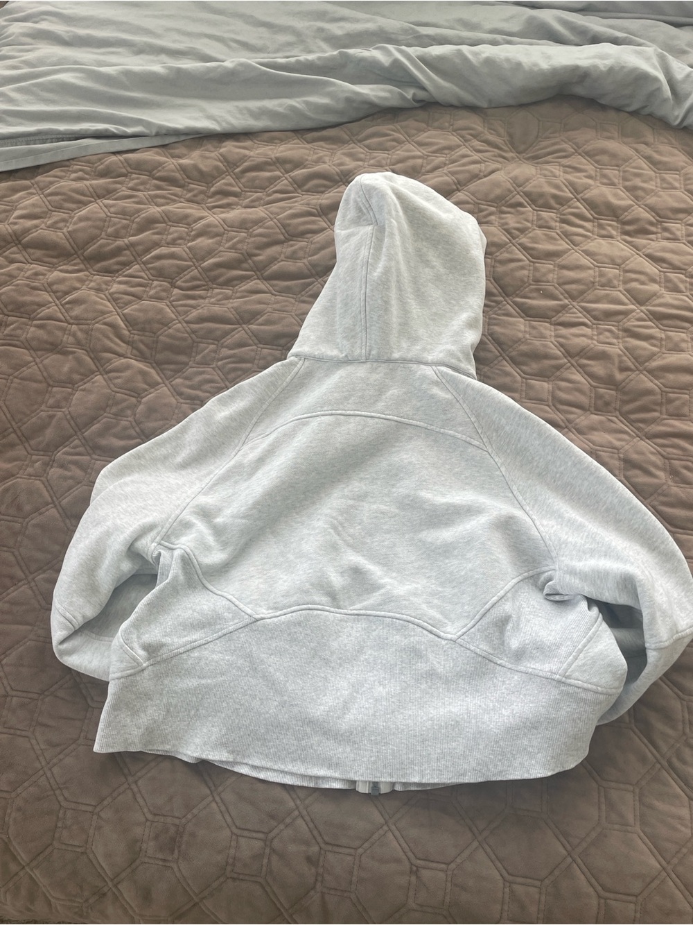 Lululemon Oversized Full Zip Scuba Hoodie M/L Ultralight Heathered Core Grey - Picture 2 of 7